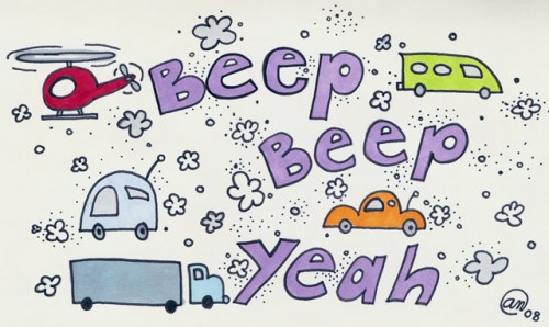 Beep, Beep, Yeah - original art by Andy McNally