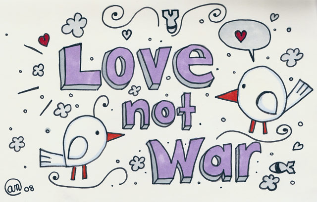love not war sketch