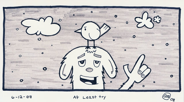 at least try - original art by Andy McNally