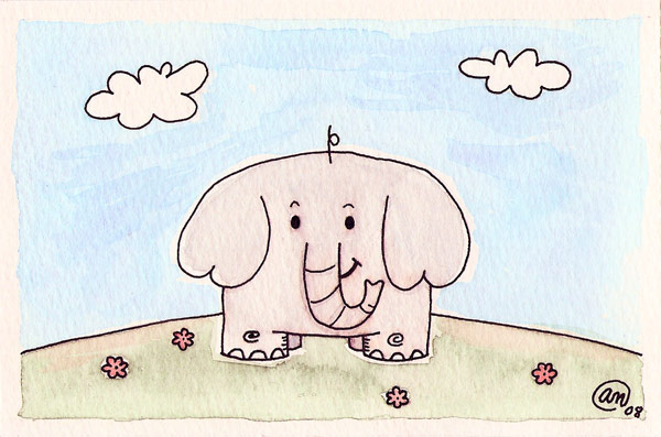 elephant - original art by Andy McNally