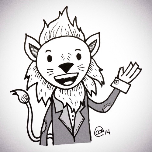 Cowardly Lion illustration