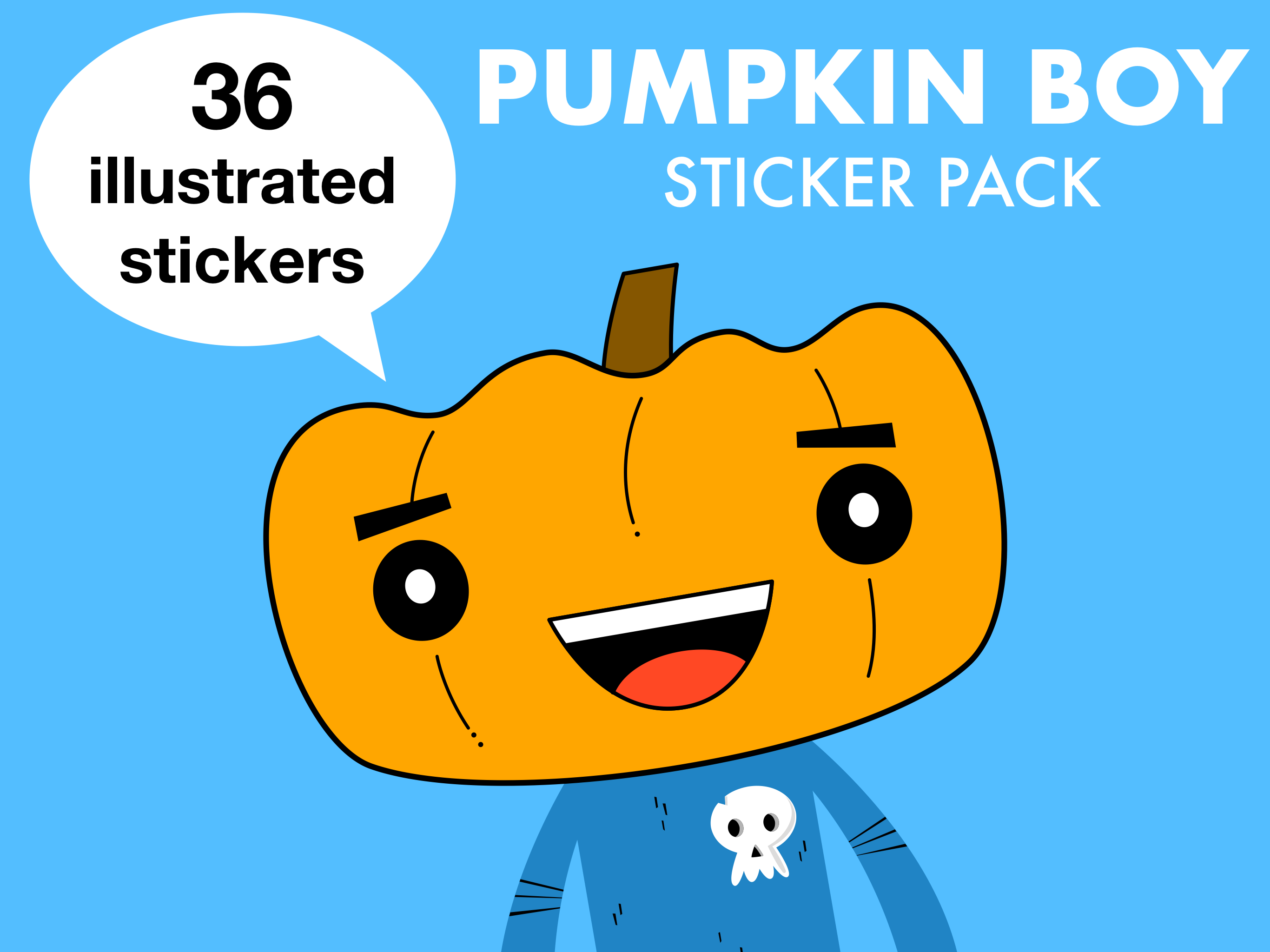 Pumpkin Boy iOS sticker pack