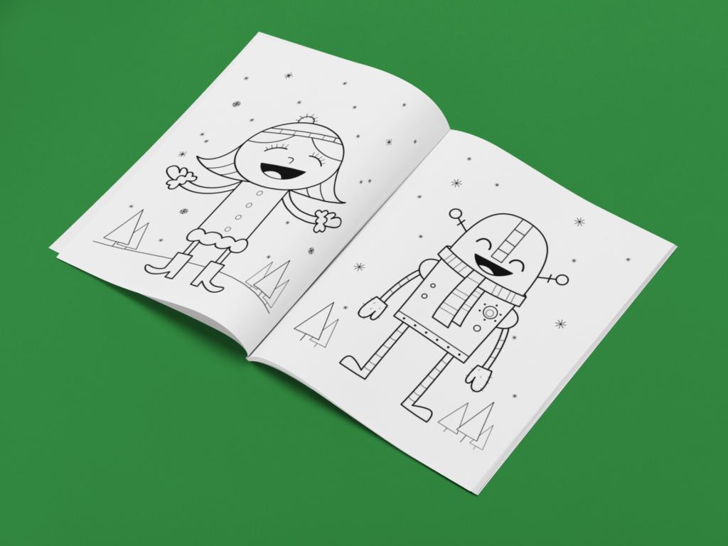 Christmas Coloring Book sample pages